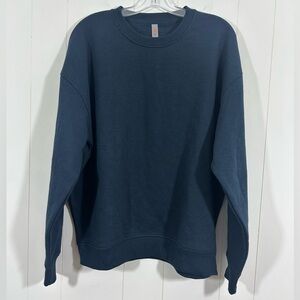NEW MONO B Men Navy Blue Sweatshirt Size M Pullover Knit Casual Cotton
